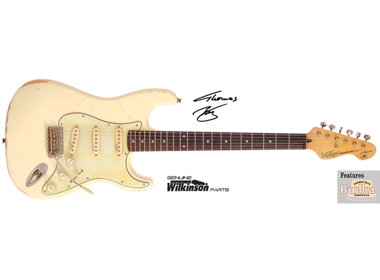 Vintage V6MRTBG El-gitar S-type Thomas Blug "Vintage 